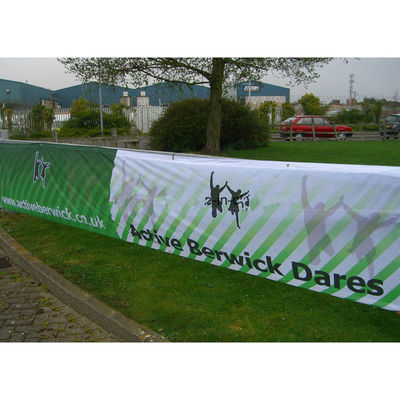 น้ําตาลละลายสิ่งแวดล้อม สัญลักษณ์ Mesh ขนาดใหญ่ สัญลักษณ์ Mesh PVC ที่สามารถพิมพ์ได้ สัญลักษณ์ Mesh ขนาดใหญ่