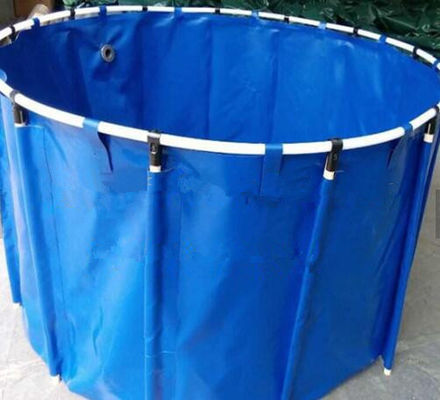 หม้อปลาผิวเคลือบ PVC ที่กําหนดเอง หม้อปลากันความหนาว 3200L หม้อปลาพับ