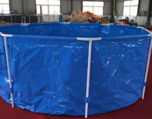 B2 B1 ป้องกันไฟ สระปลากลางแจ้งกลม 2500L ทนทานอัลคาลี สะดวกต่อสิ่งแวดล้อม
