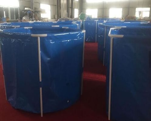 B2 B1 ป้องกันไฟ สระปลากลางแจ้งกลม 2500L ทนทานอัลคาลี สะดวกต่อสิ่งแวดล้อม