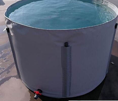 3500L เฟรมโลหะ สามารถพับและเคลื่อนไหวได้ PVC ผ้าอ้อม ถังปลา ถังพลาสติกสระปลา