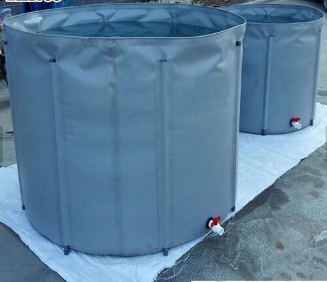3500L เฟรมโลหะ สามารถพับและเคลื่อนไหวได้ PVC ผ้าอ้อม ถังปลา ถังพลาสติกสระปลา