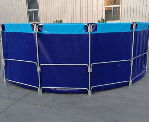 สระปลา PVC กันน้ําและกันไฟ พร้อมสระปลา PVC Laminated Pool Liner ถังปลาพับ
