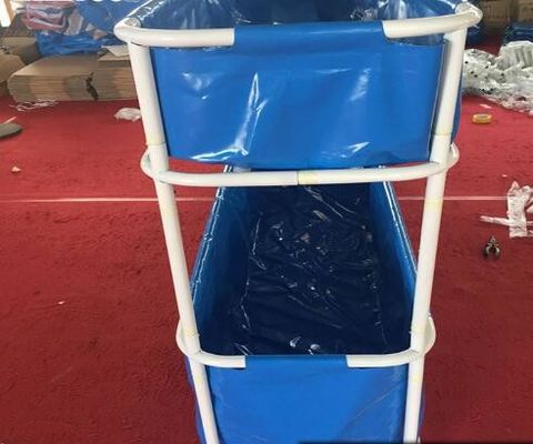 พกพา PVC พับปลาสระระดับสอง 5000L - 20oF ~ 158oF ความทนทานอุณหภูมิ