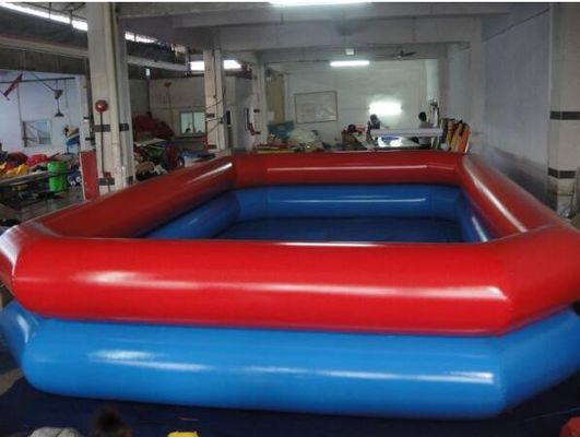 สระว่ายน้ําพีวีซีแบบกลมลม 3.5M*3.5M สระว่ายน้ําพีวีซีแบบลมสําหรับหาด สื่อสระว่ายน้ํา