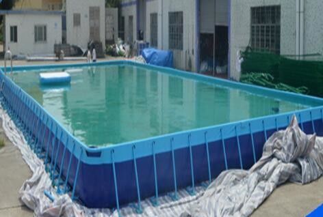 SGS 10M X 10M พีวีซีสระว่ายน้ํา เฟรมโลหะสําหรับฤดูร้อน