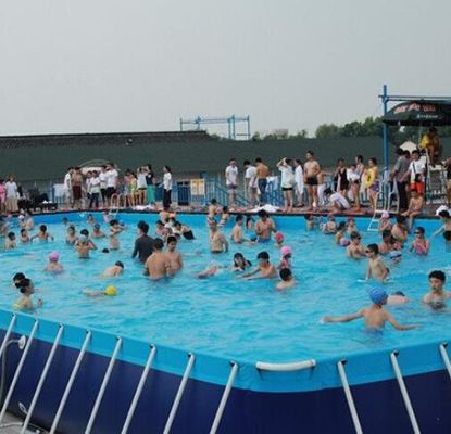 SGS 10M X 10M พีวีซีสระว่ายน้ํา เฟรมโลหะสําหรับฤดูร้อน