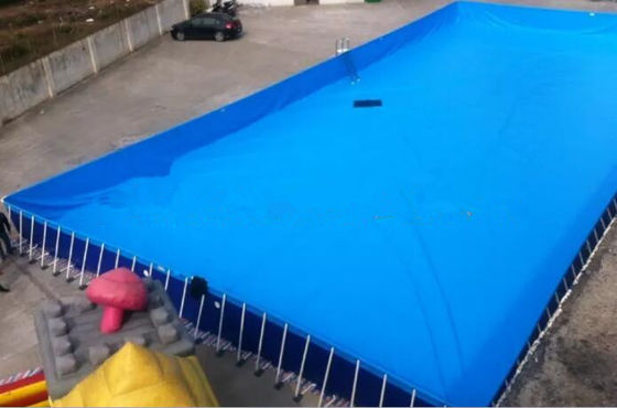 SGS 10M X 10M พีวีซีสระว่ายน้ํา เฟรมโลหะสําหรับฤดูร้อน