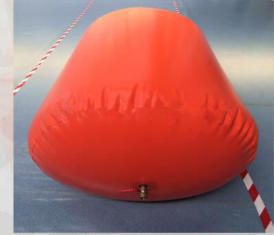 ถังเก็บเมธานกันเพลิง สีแดง ผ้าใบที่มีความจุใหญ่ 10000 ลิตร