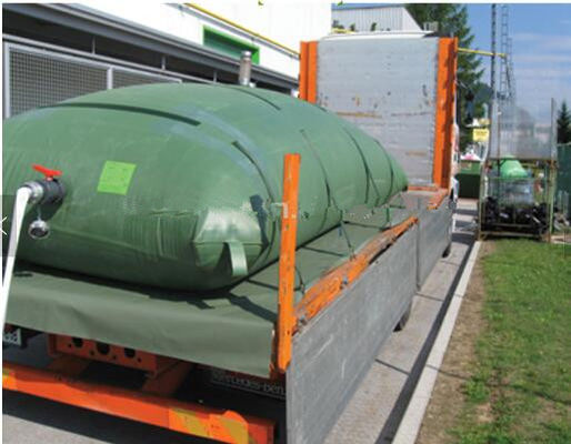 รถยนต์ ถังน้ําพับได้ สีเขียวเข้ม ถังน้ําไส้ 3500 ลิตร