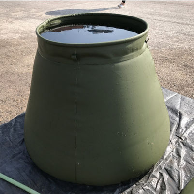 กองทัพบก พีวีซี ที่ยืนเอง ถังน้ําฝนที่พับได้ กลมสําหรับดับเพลิง 2500L