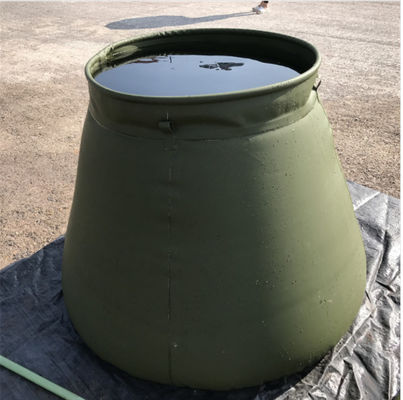 กองทัพบก พีวีซี ที่ยืนเอง ถังน้ําฝนที่พับได้ กลมสําหรับดับเพลิง 2500L