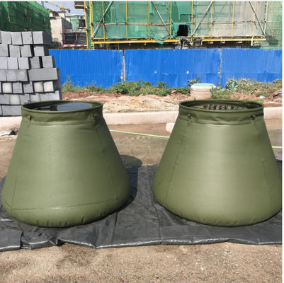 กองทัพบก พีวีซี ที่ยืนเอง ถังน้ําฝนที่พับได้ กลมสําหรับดับเพลิง 2500L