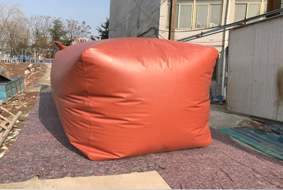 ถังเก็บเมธานสีแดง PVC แบบยืดหยุ่น พร้อมผ้าใบ TPU สําหรับน้ํามันครัว