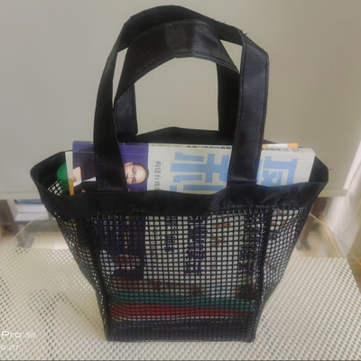 บริการ OEM กระเป๋าถือ Mesh สําหรับหาดกีฬากลางแจ้งหรือการช้อปปิ้ง PVC กระเป๋าเก็บ Mesh
