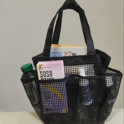 กระเป๋าสะพายของครอบครัวที่จําเป็นหลายประการ PVC ปกแต่ง Mesh กระเป๋าสะพายของช้อป