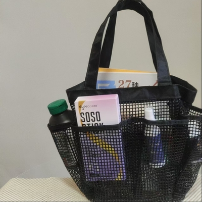 กระเป๋า PVC Mesh สําหรับเก็บเครื่องสําอางหนังสือ ลูกร่มแว่นตา กระเป๋าชายหาดขนาดใหญ่