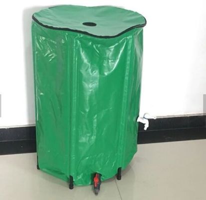 น้ําฝนถังน้ํา PVC 100L ที่ยืดหยุ่นสําหรับเก็บน้ําฝนในสวน
