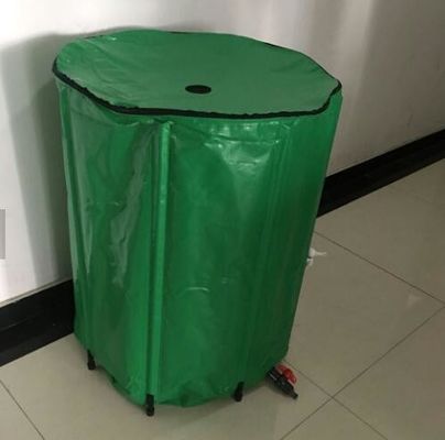 น้ําฝนถังน้ํา PVC 100L ที่ยืดหยุ่นสําหรับเก็บน้ําฝนในสวน