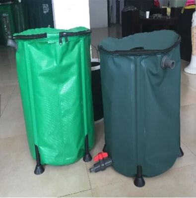 น้ําฝนถังน้ํา PVC 100L ที่ยืดหยุ่นสําหรับเก็บน้ําฝนในสวน