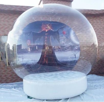 หิมะลูกโป่ง / กระบอกคริสตัล เท็นท์ Bubble Inflatable สําหรับกิจกรรมคริสต์มาส เท็นท์ปาร์ตี้ inflatable