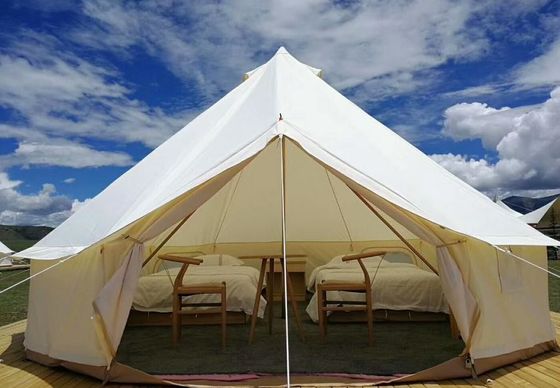 Glamping Luxury Yurt Bell กันไฟ ผ้าใบทับทิม แซฟารี่เท็นท์ ผ้าผ้าปูกันน้ํา