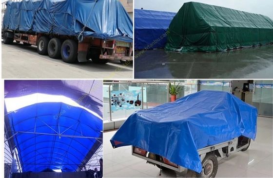 780 กรัม ผ้าปอลิเอสเตอร์เคลือบ PVC กันน้ํา ผ้ากระเบื้องรถยนต์ปกป้อง UV