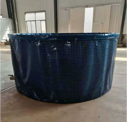 ไม่เป็นพิษ สแตนเลส Mesh PVC ถังน้ําพับ ถังปลาพกพาสําหรับฟาร์ม
