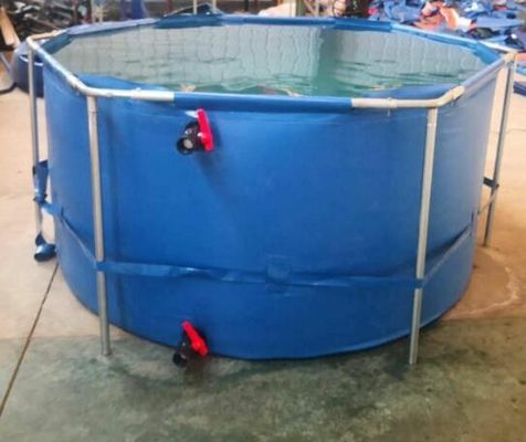 5000 ลิตร ถังปลาผ้าใบกลมพับ ป้องกันสิ่งแวดล้อม สระปลา PVC