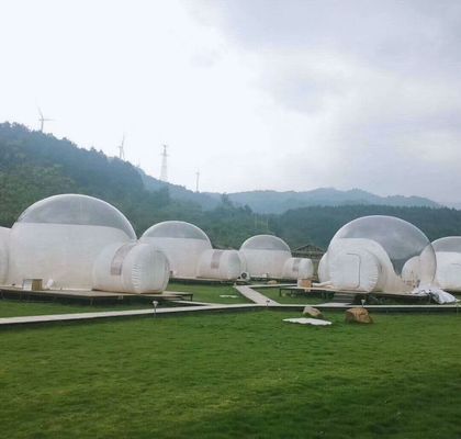 Dome House Igloo หอพักอัดลมโปร่งใส 4 ส่วน ห้องน้ํา ห้องนั่งเล่น ห้องนอน และทางเดิน