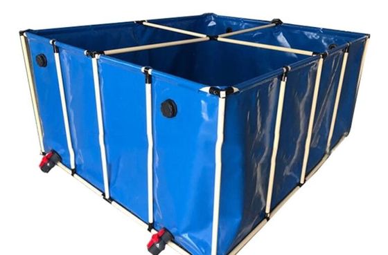 ความหนา 1.0mm 100000L PVC พับกระเบื้องปลา ถังปลา สระปลา ถังพลาสติก Diy สระปลา