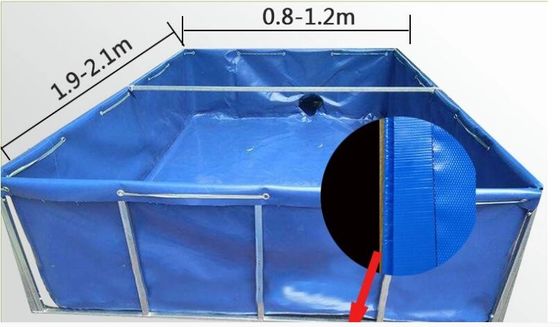 ความหนา 1.0mm 100000L PVC พับกระเบื้องปลา ถังปลา สระปลา ถังพลาสติก Diy สระปลา