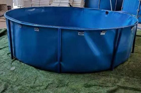 5000 ลิตร โฟกเซบัลเมทัลเฟรม PVC ผ้าใบ ถังปลา ถังปลาพับ