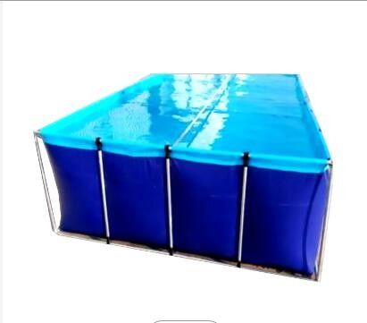 สี่เหลี่ยม 2500L ขับเคลื่อน PVC ผ้าใบสระปลา สระปลาพับ