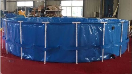 40000L พับ PVC ผ้าใบกลม ถังปลา ถังปลา ถังพลาสติก ถังปลากลางแจ้ง