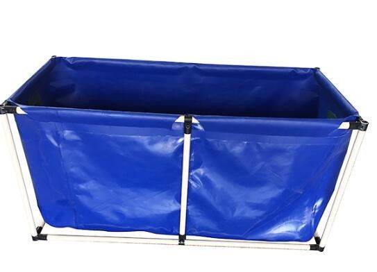 ขนาดที่กําหนดเอง รูปทรงสี่เหลี่ยม ถังเลี้ยงปลา PVC ผ้าใบ 3000L-50000L ถังพลาสติกสระปลา