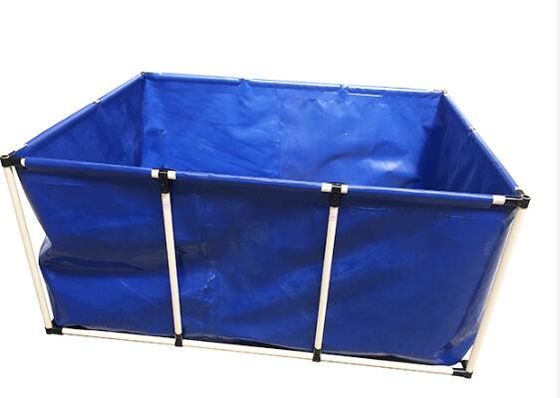 ขนาดที่กําหนดเอง รูปทรงสี่เหลี่ยม ถังเลี้ยงปลา PVC ผ้าใบ 3000L-50000L ถังพลาสติกสระปลา