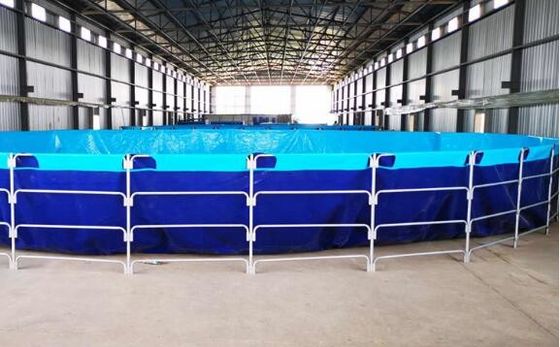 50000L นุ่มนวล สามารถพับได้ 0.9 มิลลิเมตร พีวีซี ผ้าใบ ถังปลา กลางแจ้ง สระปลา