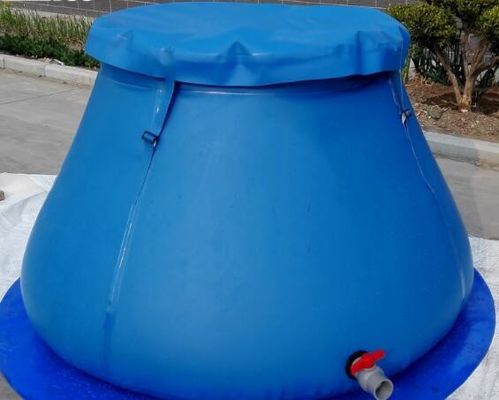1000L ถังกระเทียมกระเบื้อง PVC ที่พับได้ 0.9 มม สําหรับการชลประทาน ใช้ในการเก็บถังเก็บน้ํา