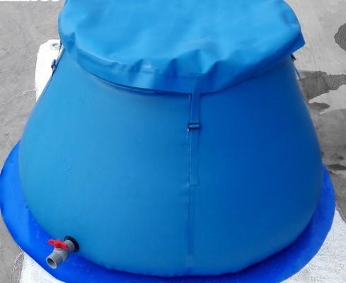 1000L ถังกระเทียมกระเบื้อง PVC ที่พับได้ 0.9 มม สําหรับการชลประทาน ใช้ในการเก็บถังเก็บน้ํา