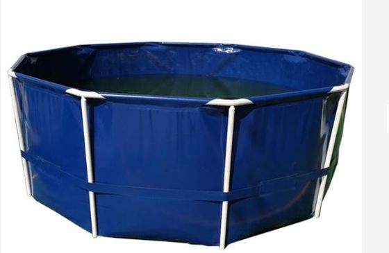 ป้องกันการรั่ว 2.6x1.2m กลม PVC ถังเลี้ยงปลา ถังปลา ถังพลาสติก