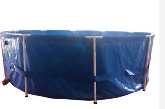 ป้องกันการรั่ว 2.6x1.2m กลม PVC ถังเลี้ยงปลา ถังปลา ถังพลาสติก