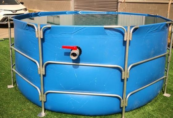 ป้องกันการรั่ว 2.6x1.2m กลม PVC ถังเลี้ยงปลา ถังปลา ถังพลาสติก