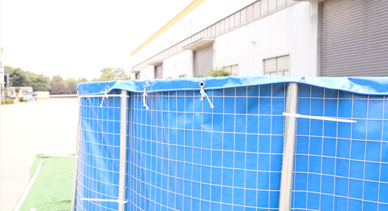 ถังปลาพับได้ 30000L PVC ผ้าใบ ยูวีเสถียรด้วยโลหะ Mesh Diy สระปลา