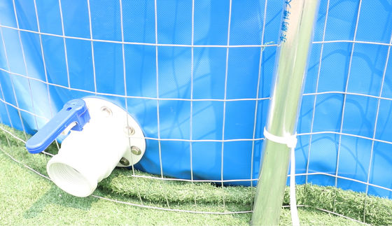 ถังปลาพับได้ 30000L PVC ผ้าใบ ยูวีเสถียรด้วยโลหะ Mesh Diy สระปลา