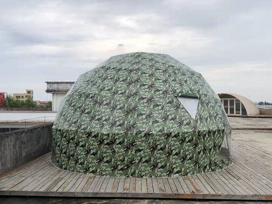 คามูฟเลจ โรงแรมกลางแจ้ง สแตนเลส 5M ภูมิศาสตร์ หอเต็นท์ Dome UV Resistance Dome Tent