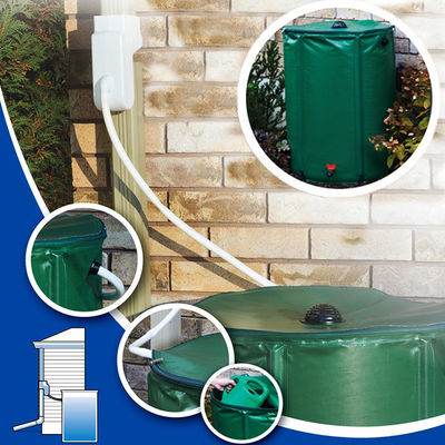 225L กระบอกน้ําฝนพับได้ PVC สําหรับการเก็บเก็บน้ําฝนสวน