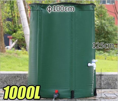 1000L SGS ถังเก็บน้ําฝนกลางแจ้ง PVC ผ้าใบพับ