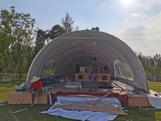 โรงแรมหรูหราในกลางแจ้ง Glamping Resort Tent กัน UV 5mx7m Shell Tent