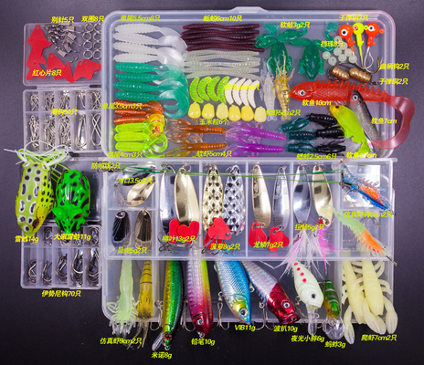 กล่องปลาต้านกรดชุด 109 - 240 PCS ด้วยส้อน Jig โลหะ